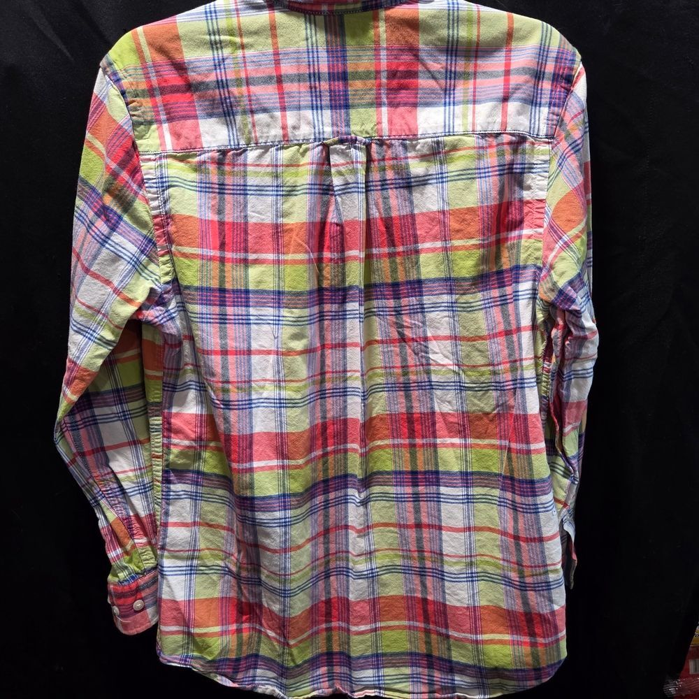 Saddlebred Preppy Madras Plaid Oxford Button Down Shirt Mens Sz S Long Sleeve - Picture 8 of 8